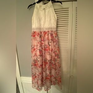 BCX girls floral maxi dress size 14 EUC
